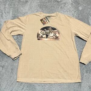 Wizard of Oz Shirt Adult Medium Tan Brown Long Sleeve Graphic Tshirt